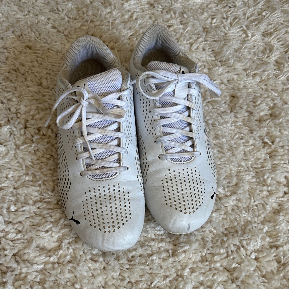 Puma x Ferrari White Perforated Sneakers